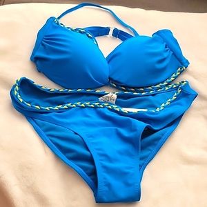 Piece Bikini set halter bra